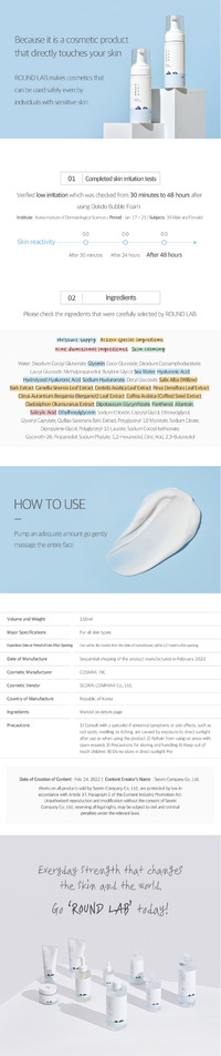 Round Lab 1025 Dokdo Bubble Foam - STORE K BEAUTY