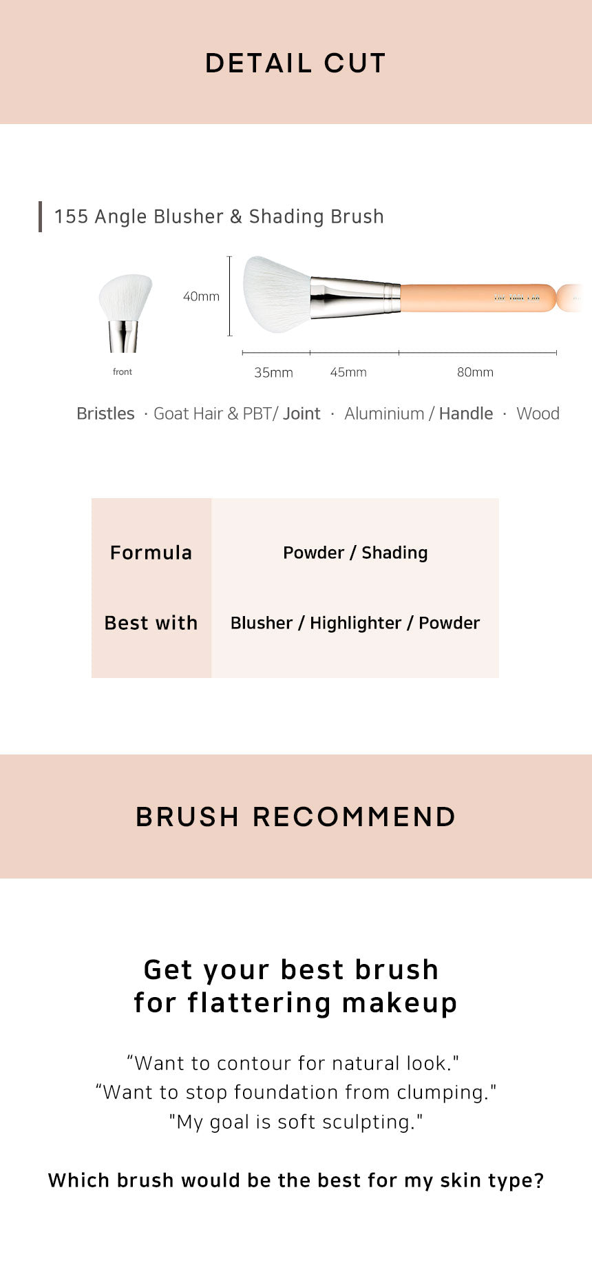 THE TOOL LAB 155 Angle Blusher & Shading THE TOOL LAB