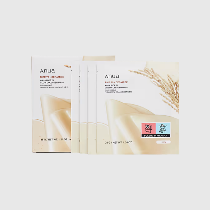 Anua RICE 70 GLOW COLLAGEN MASK Anua