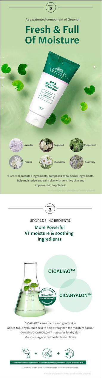 VT COSMETICS Cica Mild Foam Cleanser VT COSMETICS