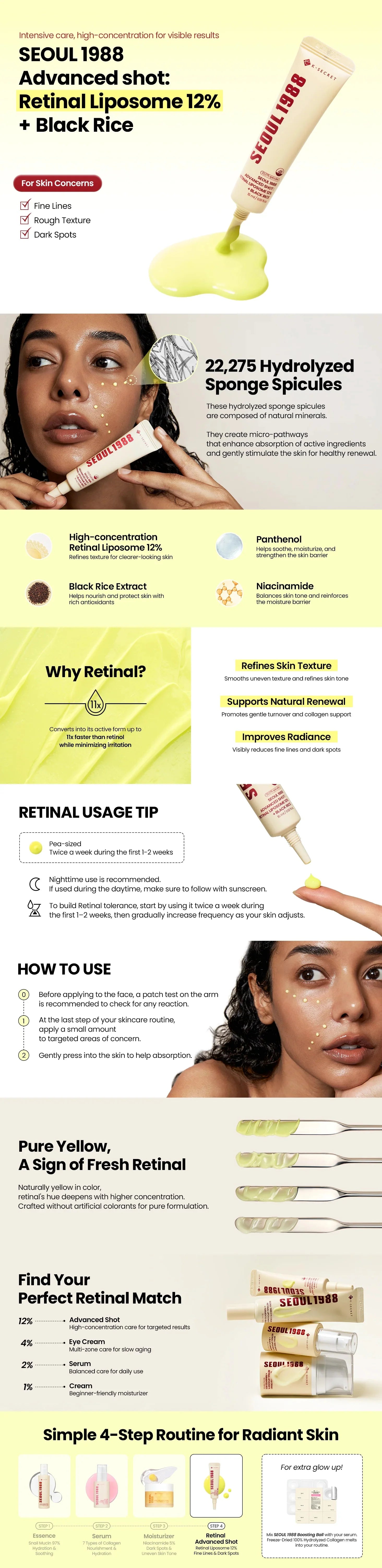 K-SECRET SEOUL 1988 ADVANCED SHOT: RETINAL LIPOSOME 12% + BLACK RICE K-SECRET