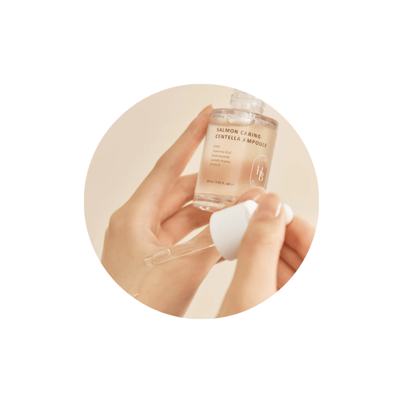 HEVEBLUE Salmon Caring Centella Ampoule HEVEBLUE