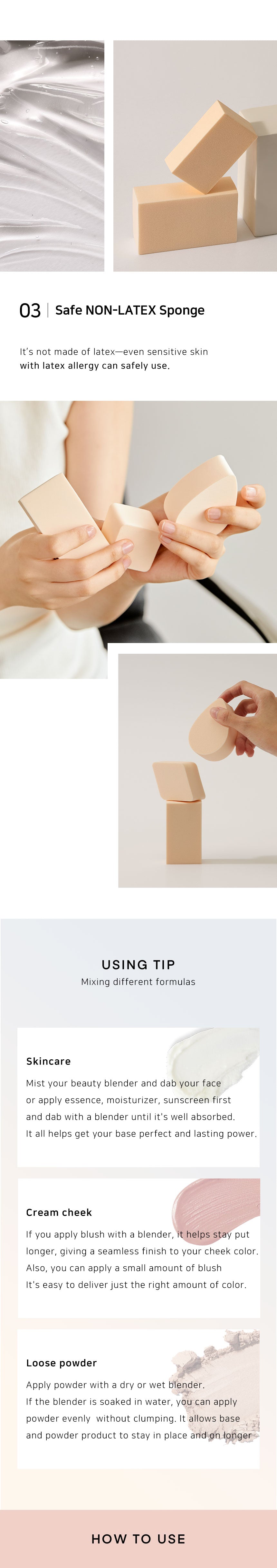 THE TOOL LAB 1046 Hydro Makeup Sponge Rhombus THE TOOL LAB