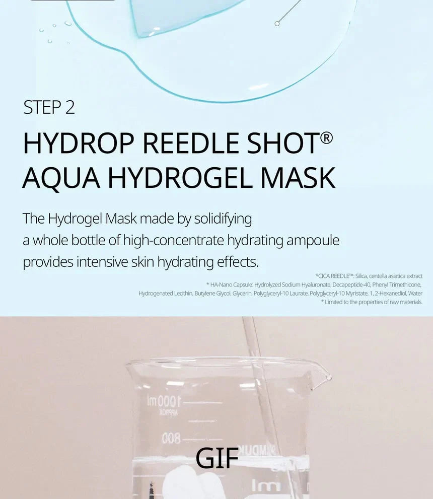 VT COSMETICS HYDROP REEDLE SHOT 100hL 2 STEP MASK VT COSMETICS