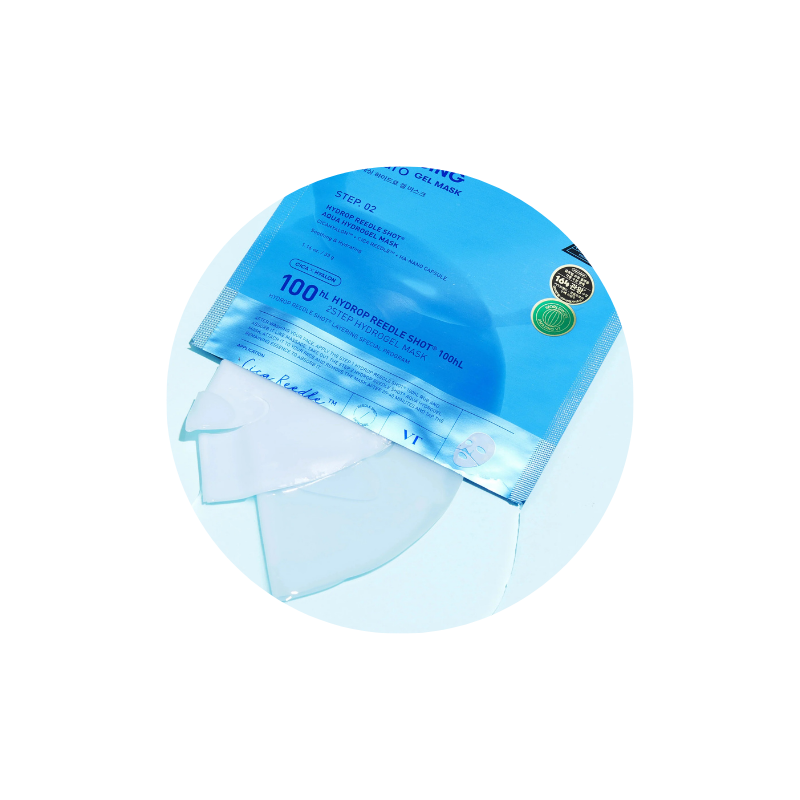VT COSMETICS HYDROP REEDLE SHOT 100hL 2STEP HYDROGEL MASK VT COSMETICS