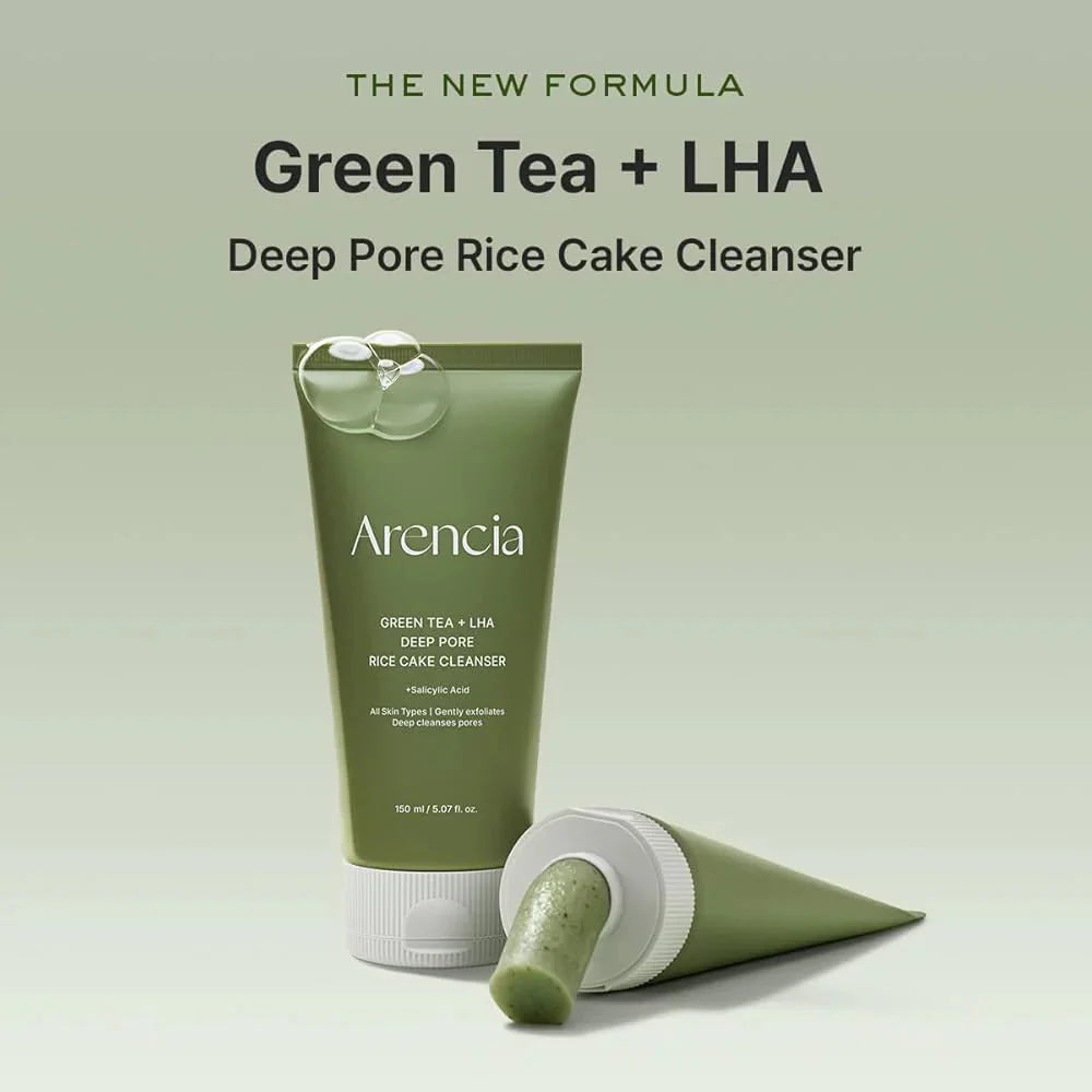 Arencia Green Tea + LHA Deep Pore Rice Cake Cleanser Arencia