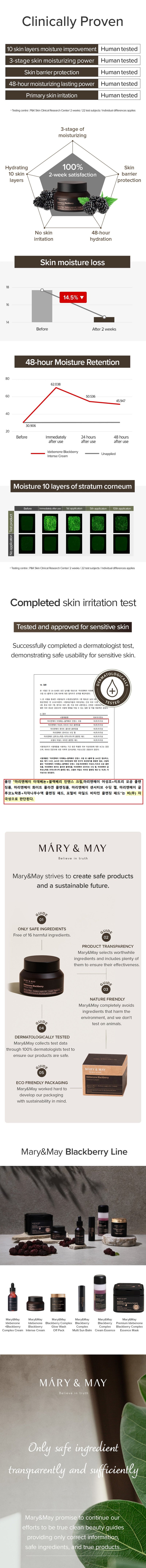 Mary & May Idebenone+Blackberry Intense Cream MARY&MAY