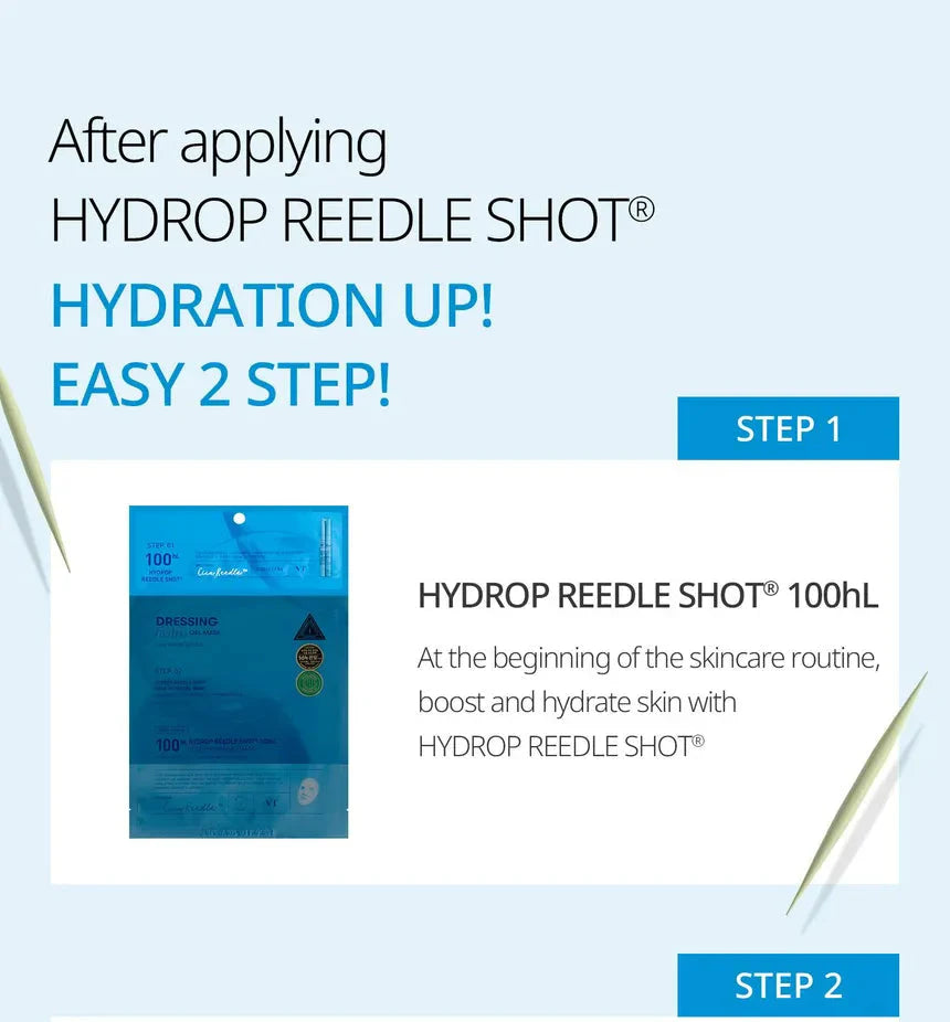 VT COSMETICS HYDROP REEDLE SHOT 100hL 2 STEP MASK VT COSMETICS