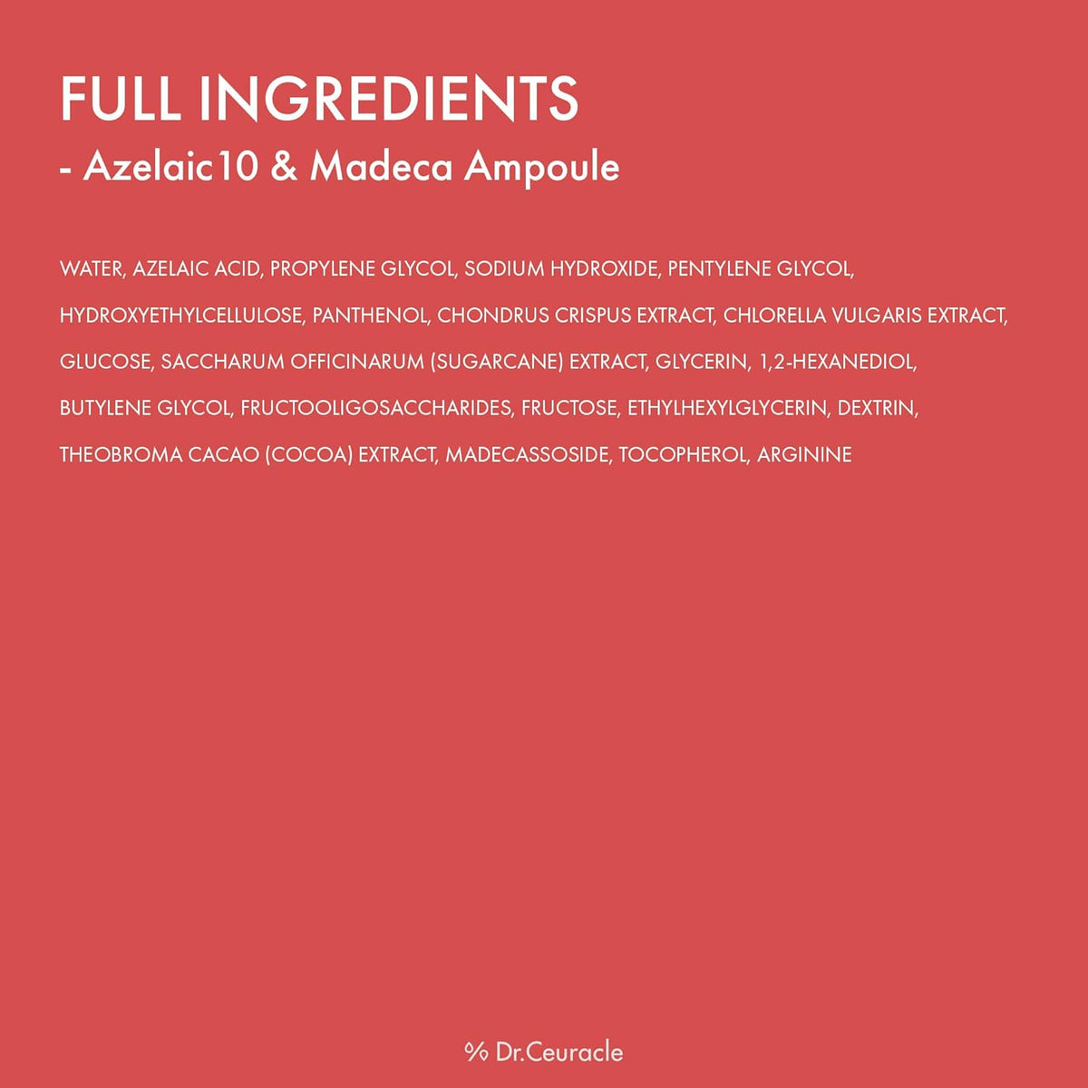 Dr.Ceuracle AZELAIC 10 & MADECA AMPOULE Dr.Ceuracle
