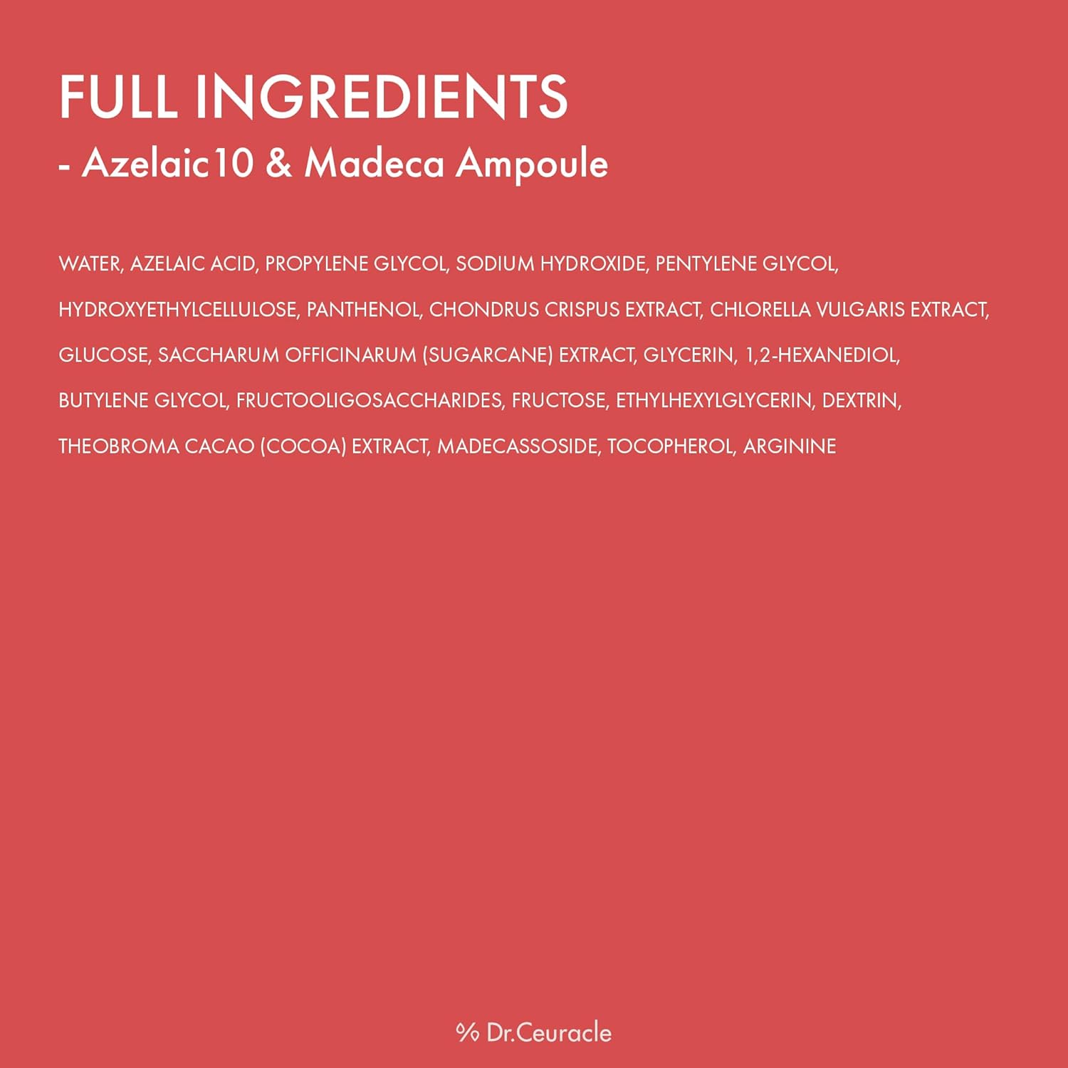 Dr.Ceuracle AZELAIC 10 & MADECA AMPOULE Dr.Ceuracle