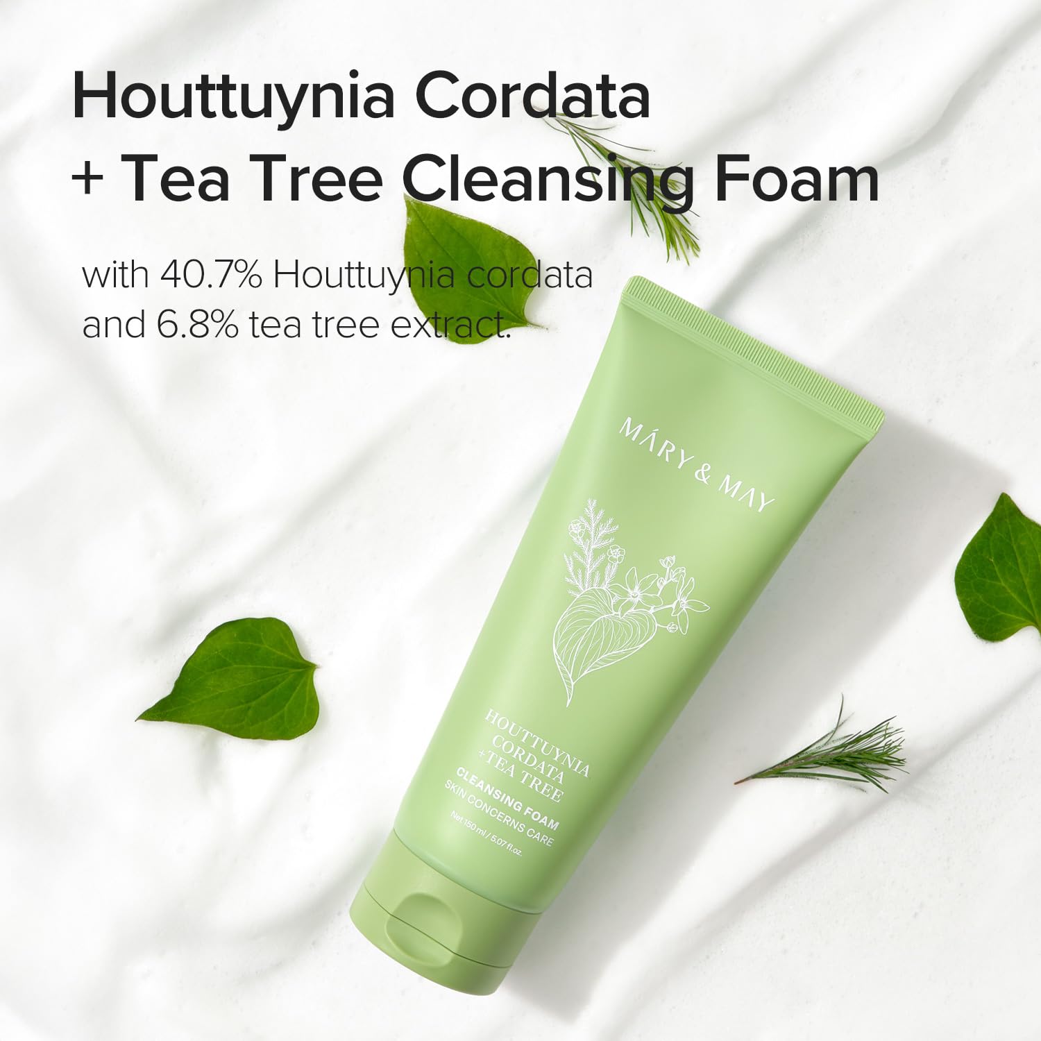 Mary&May Houttuynia Cordata + Tea Tree Cleansing Foam MARY&MAY