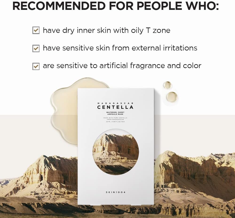 SKIN1004 Madagascar Centella Watergel Sheet Ampoule Mask 25ml x 5ea SKIN1004