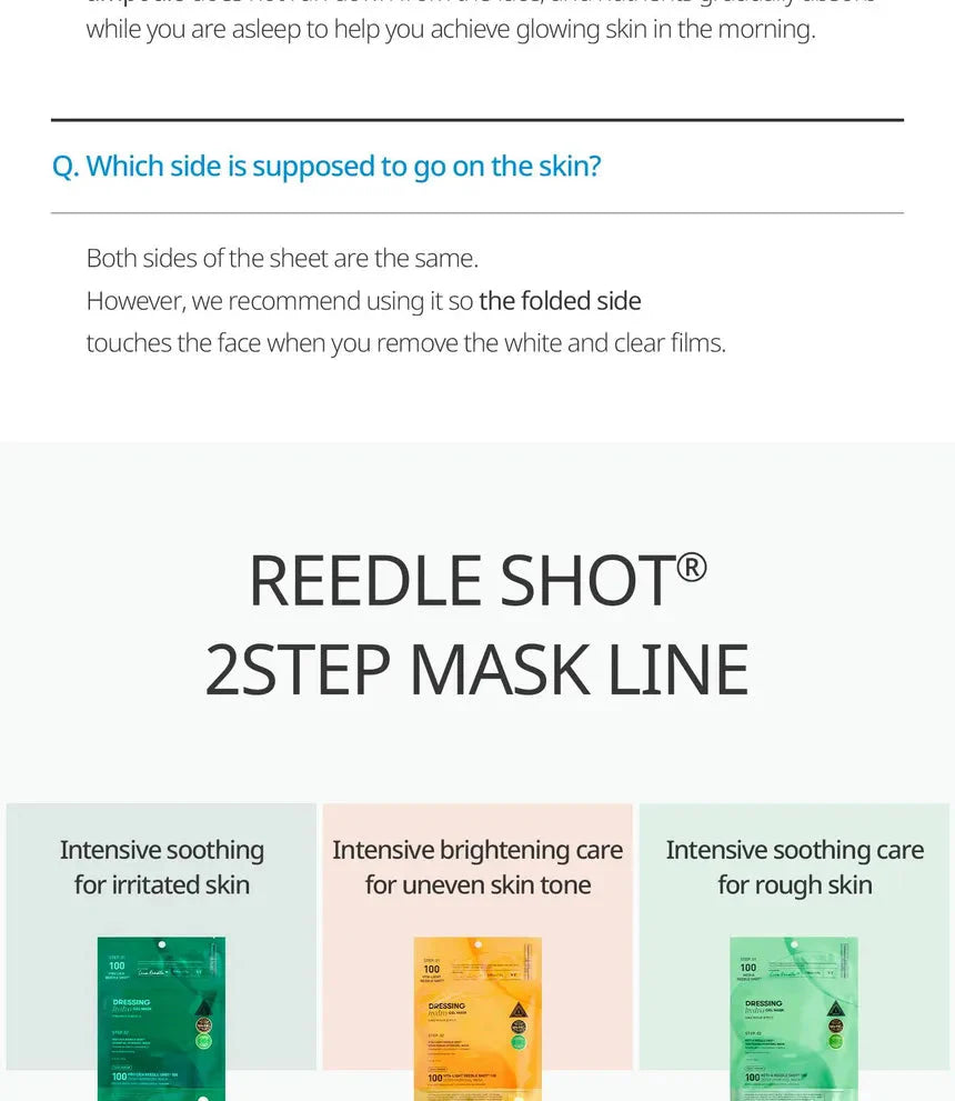 VT COSMETICS HYDROP REEDLE SHOT 100hL 2 STEP MASK VT COSMETICS