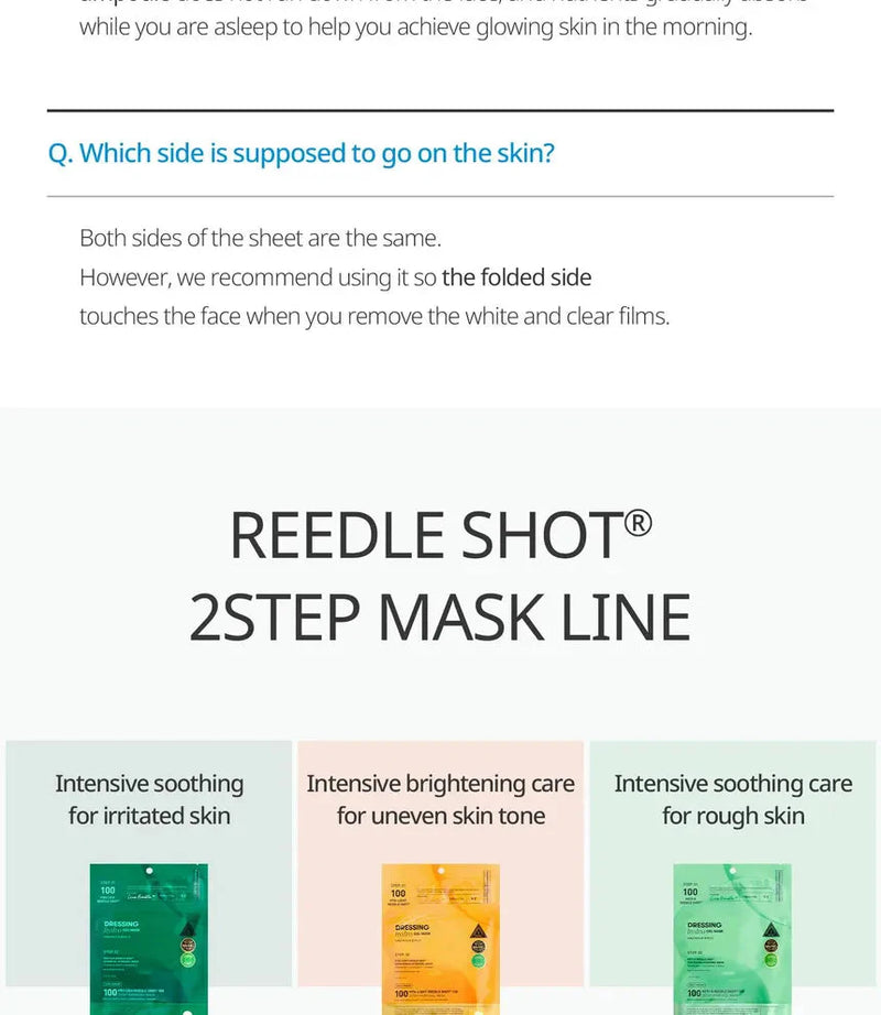 VT COSMETICS HYDROP REEDLE SHOT 100hL 2 STEP MASK VT COSMETICS