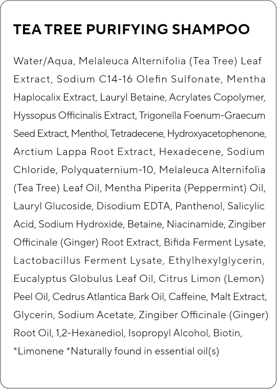 AROMATICA Tea Tree Purifying Shampoo AROMATICA