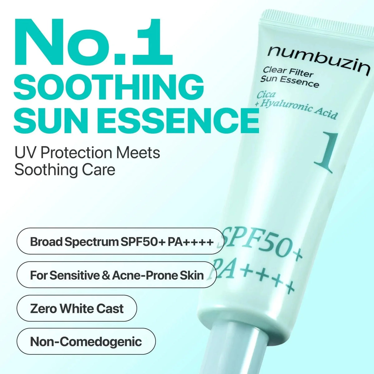 Numbuzin No.1 Clear Filter Sun Essence SPF50+ PA++++ numbuzin