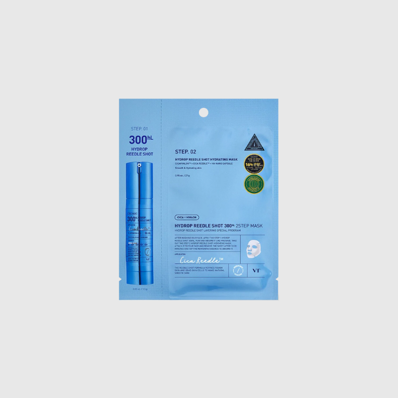 VT COSMETICS HYDROP REEDLE SHOT 300hL 2 STEP MASK VT COSMETICS