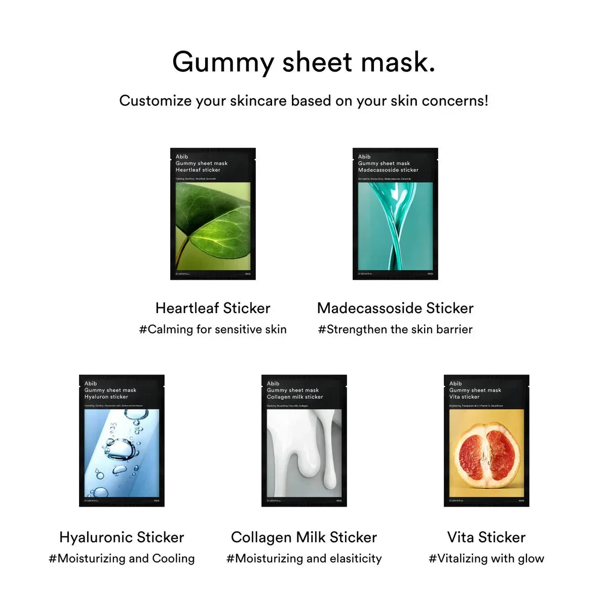 Abib Gummy Sheet Mask Heartleaf Sticker Abib
