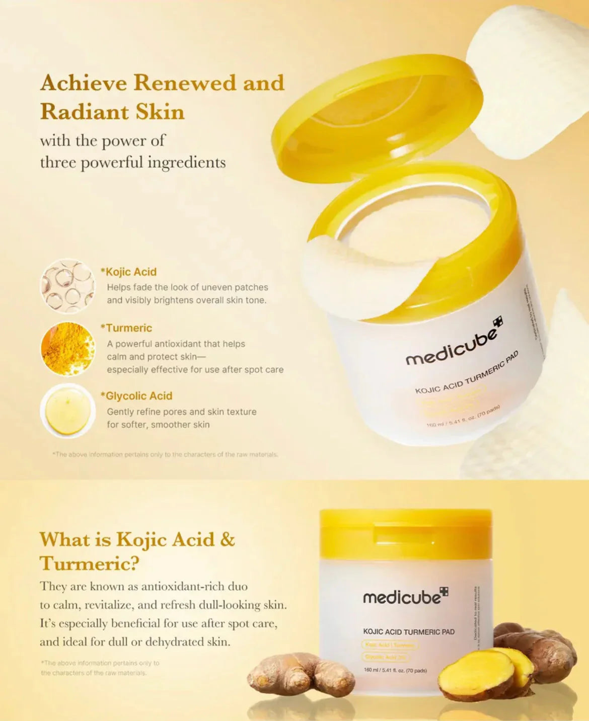 medicube Kojic Acid Turmeric Pad medicube