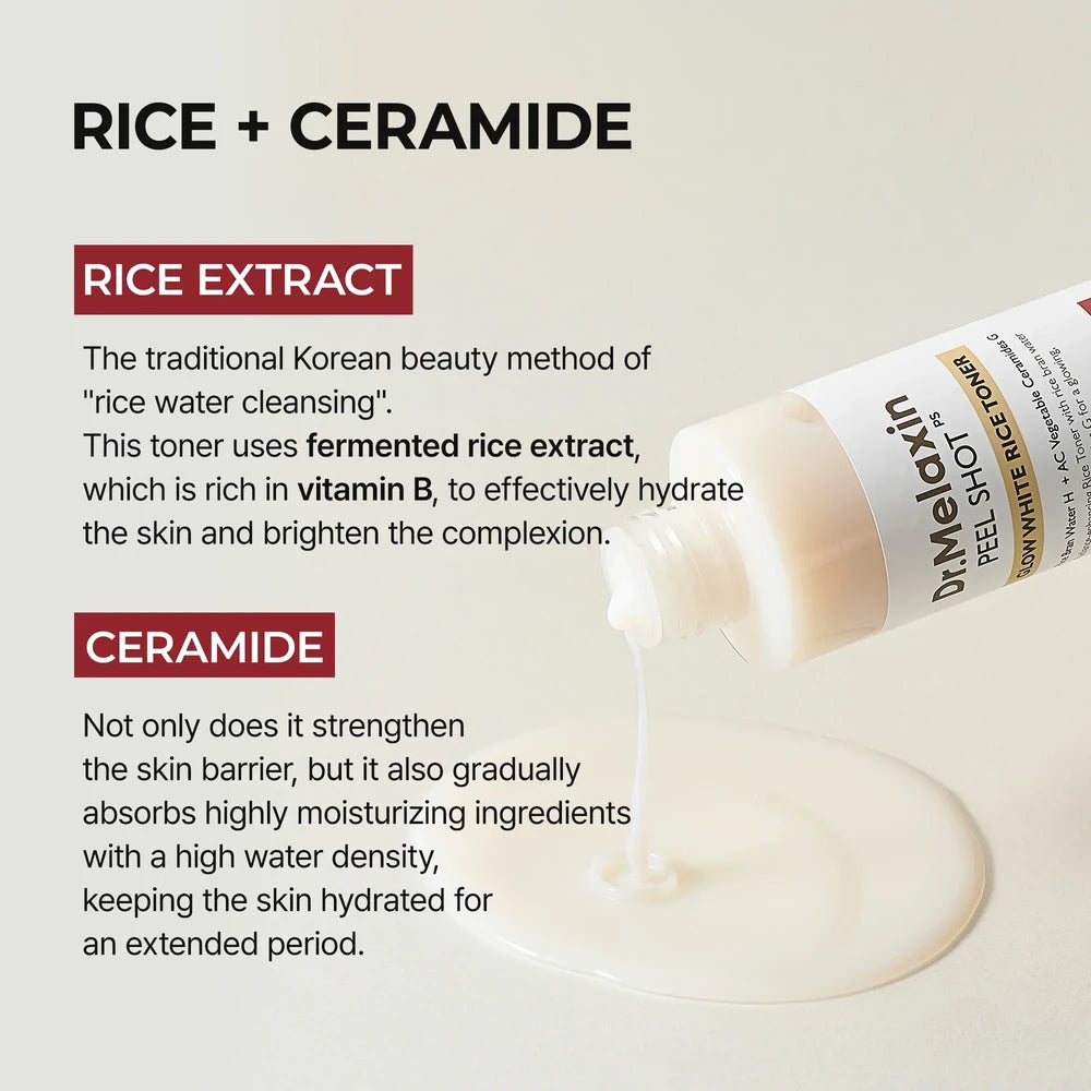 Dr.Melaxin PEEL SHOT GLOW WHITE RICE TONER