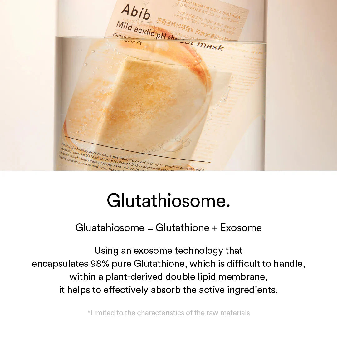 Abib Mild Acidic PH Sheet Mask Glutathiosome Fit Abib