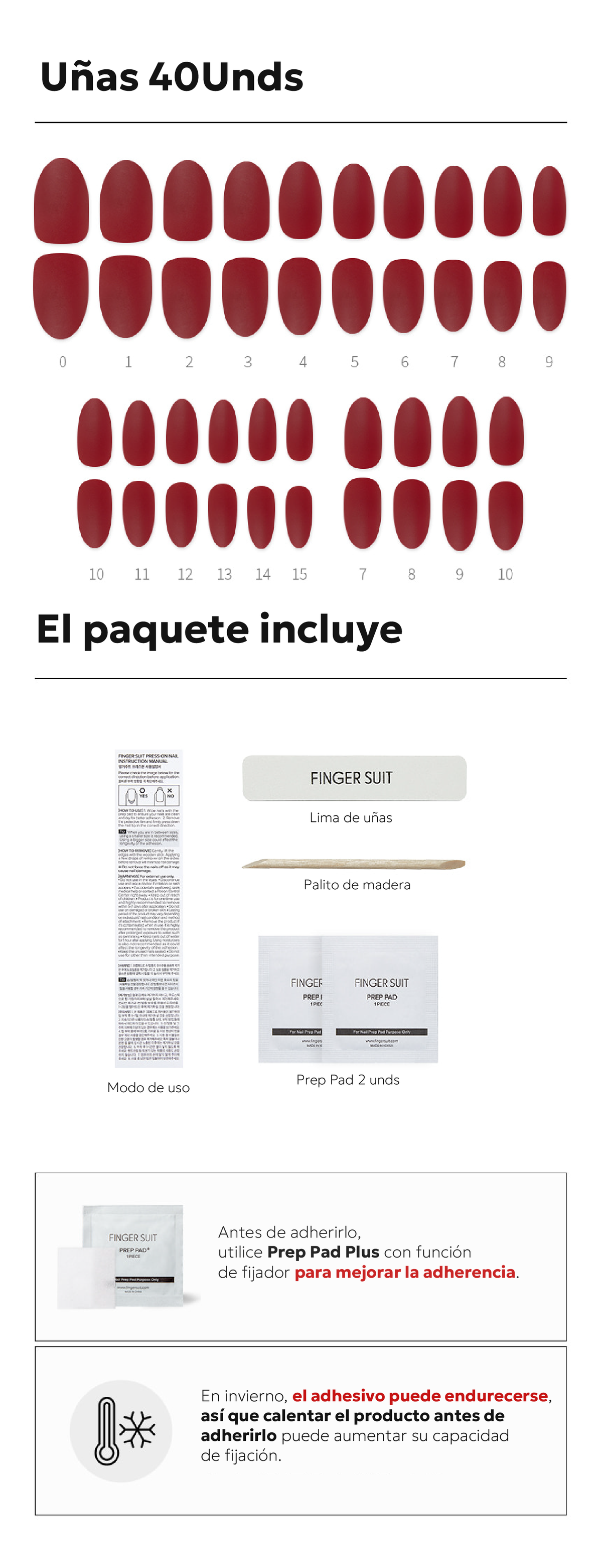 FINGER SUIT DEEP SCARLET STORE K BEAUTY