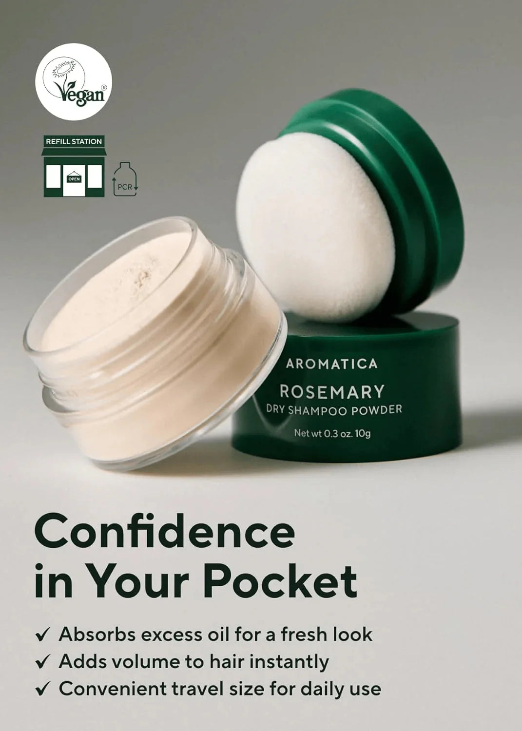 AROMATICA Rosemary Dry Shampoo Powder AROMATICA