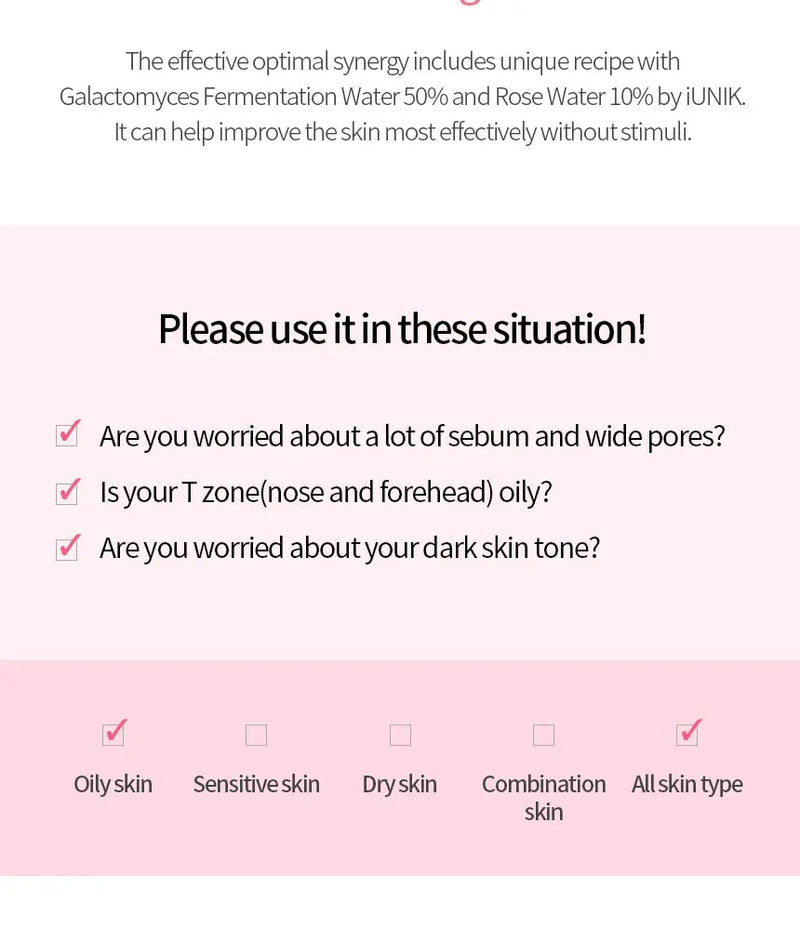 iUNIK Rose Galactomyces Synergy Serum IUNIK