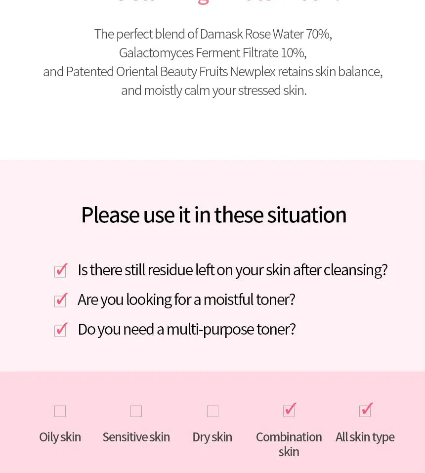 iUNIK Rose Galactomyces Essential Toner IUNIK