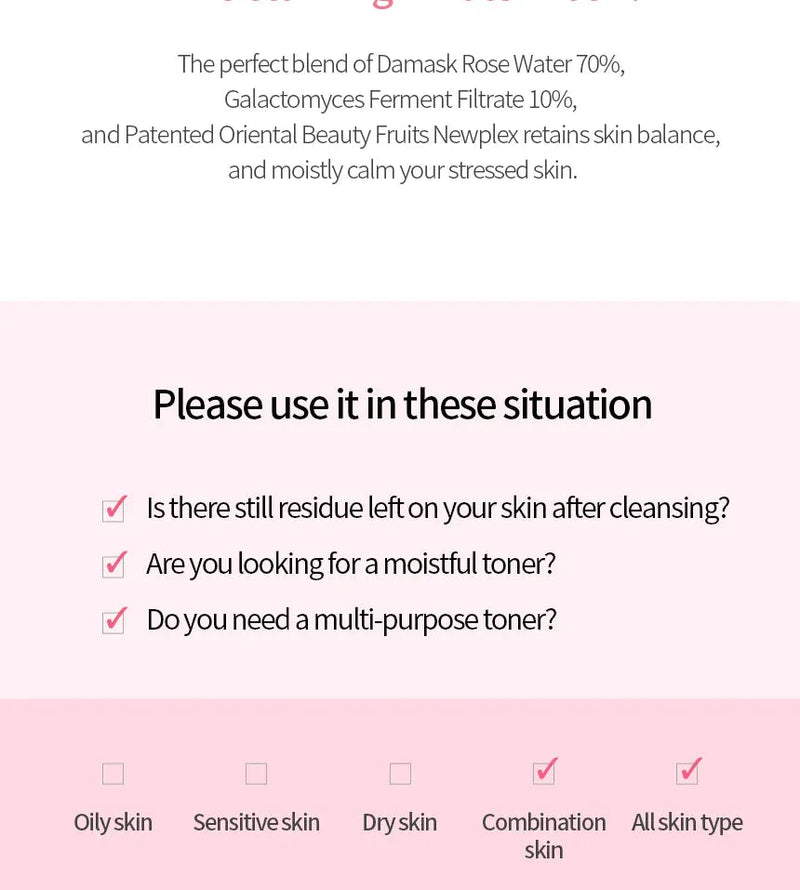 iUNIK Rose Galactomyces Essential Toner IUNIK