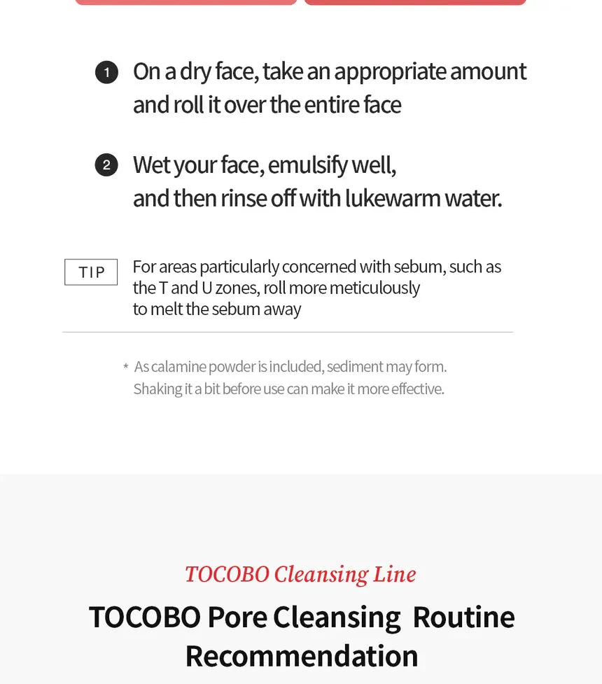 TOCOBO Calamine Pore Control Cleansing Oil TOCOBO