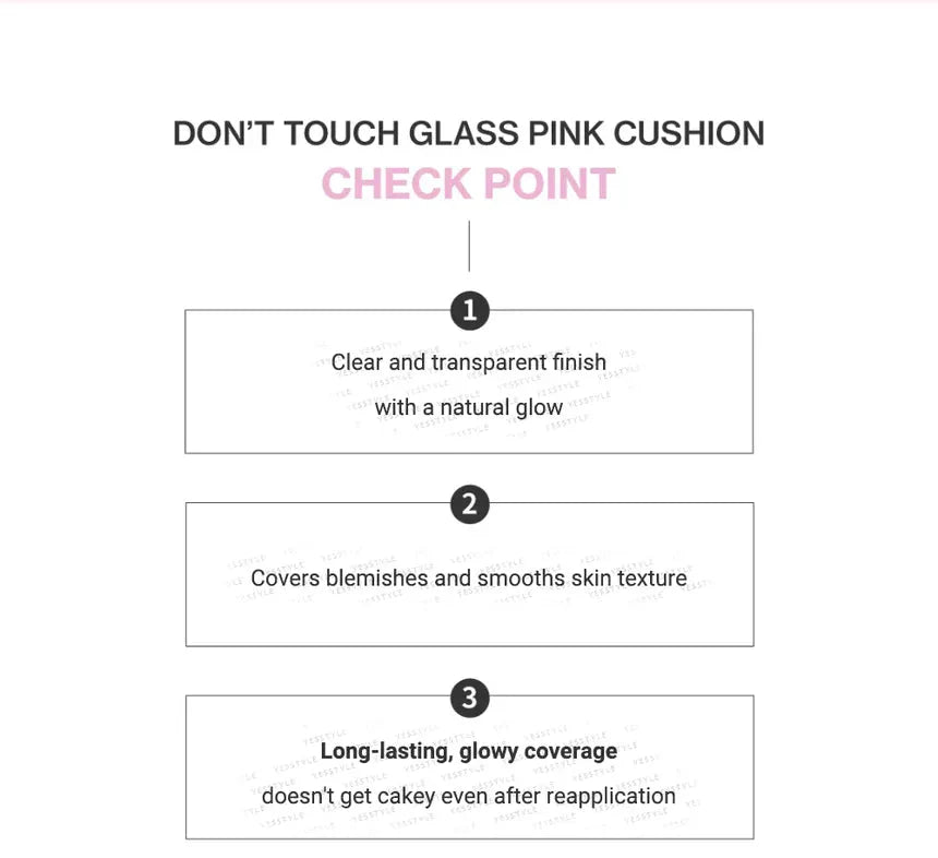 Unleashia Don't Touch Glass Pink Cushion SPF50+ PA++++ Unleashia