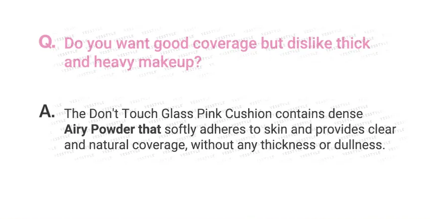 Unleashia Don't Touch Glass Pink Cushion SPF50+ PA++++ Unleashia