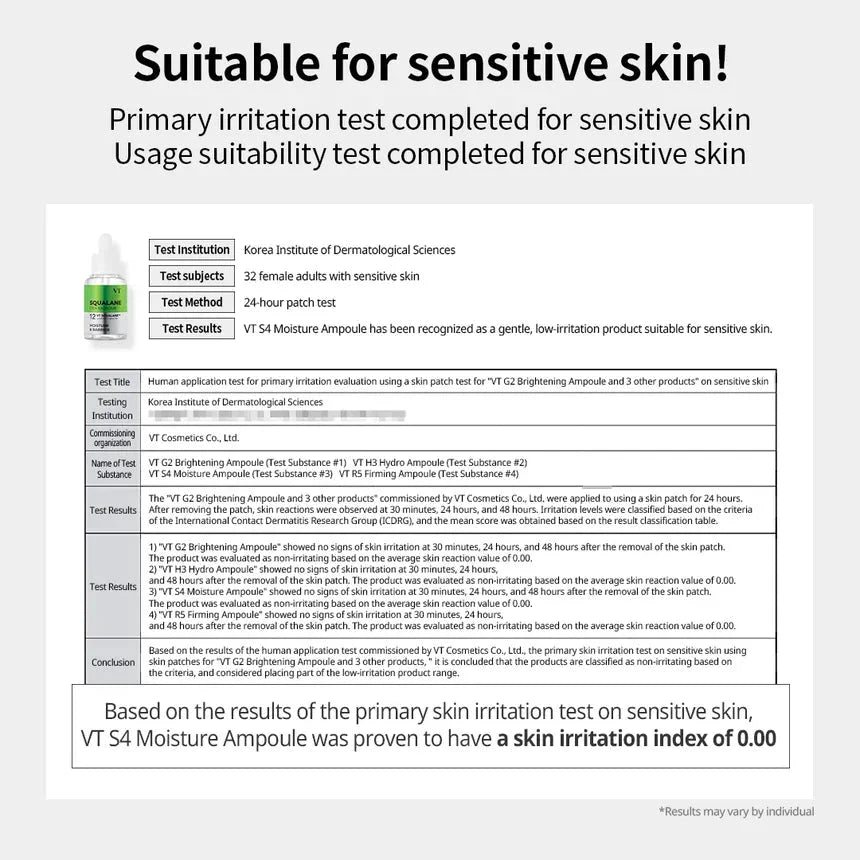 VT COSMETICS S4 SQUALANE MOISTURE AMPOULE VT COSMETICS