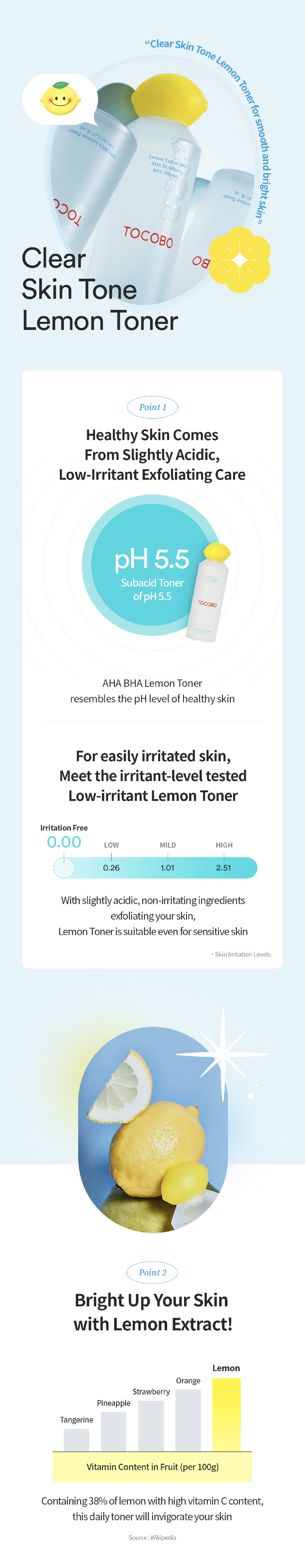 TOCOBO Aha Bha Lemon Toner STORE K BEAUTY