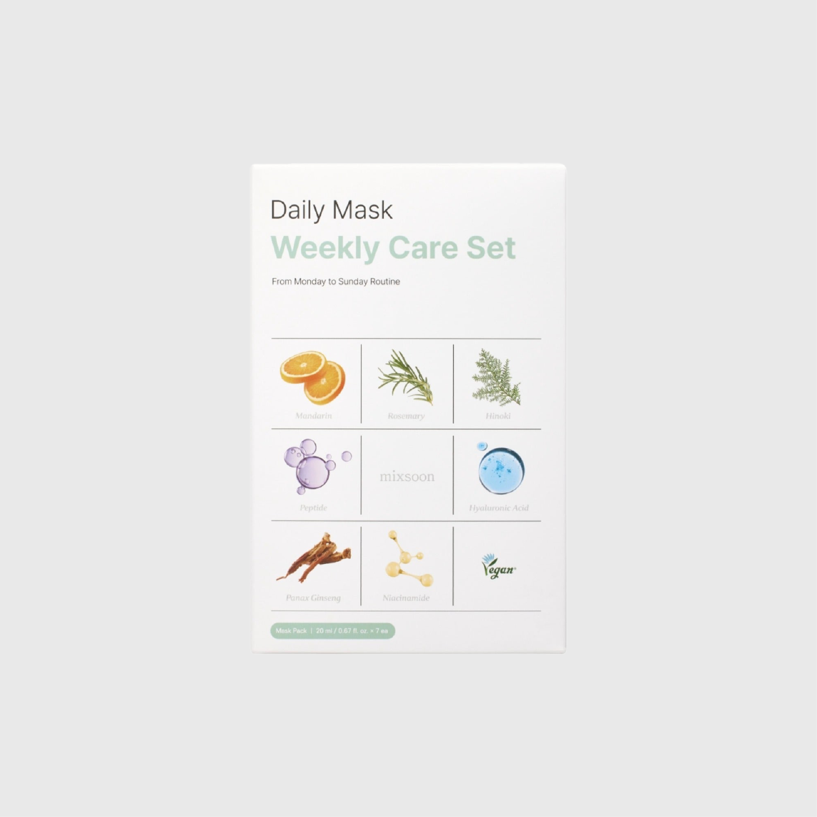 mixsoon Daily Mask Weekly Care Set (20ml x 7) MIXSOON