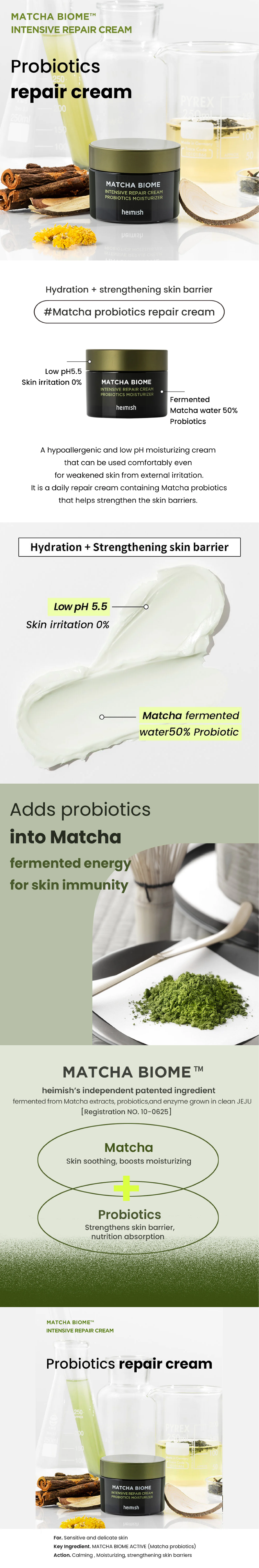 heimish Matcha Biome Intensive Repair Cream - STORE K BEAUTY