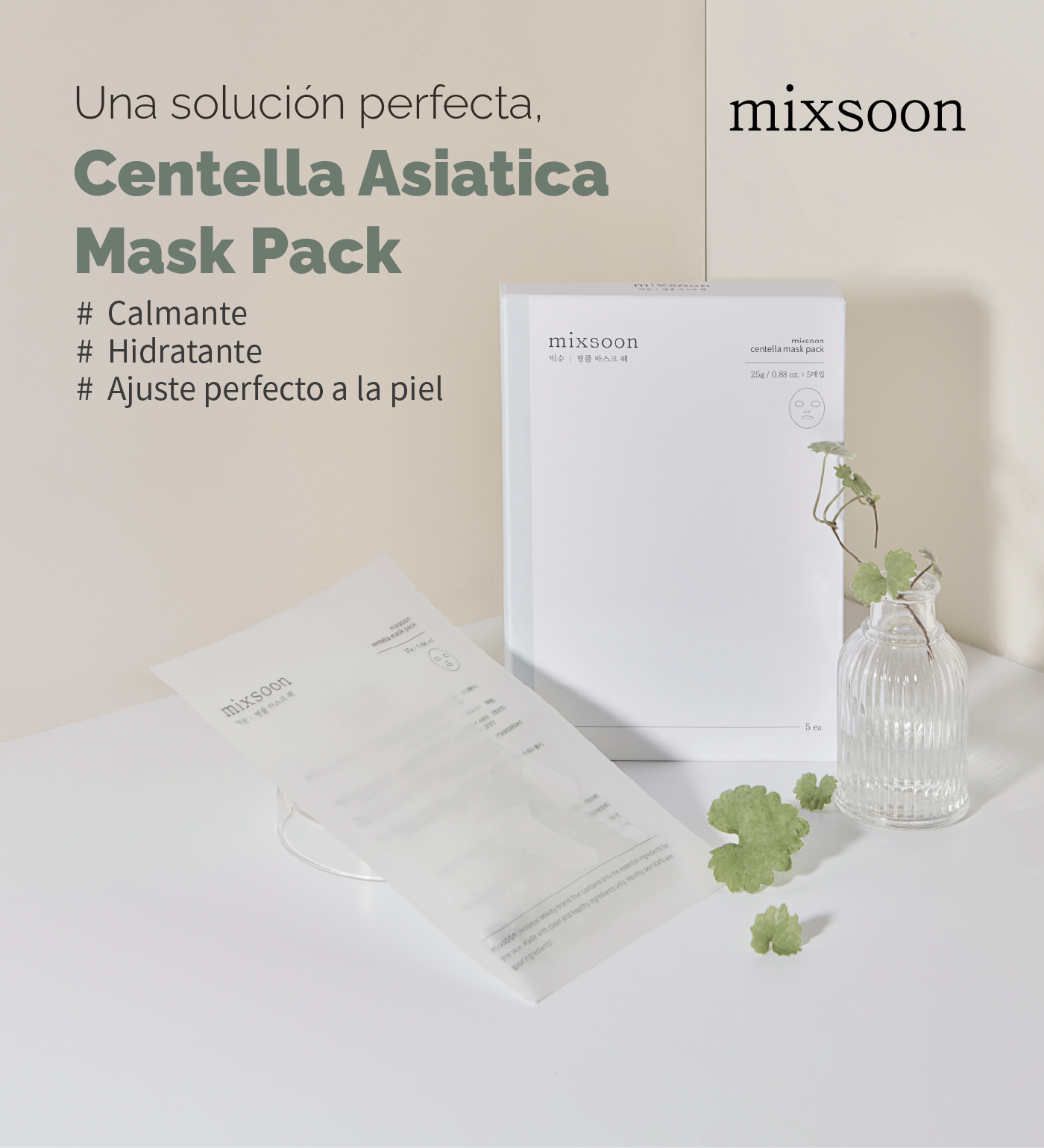 MIXSOON Centella Mask Pack (1 unidad) MIXSOON