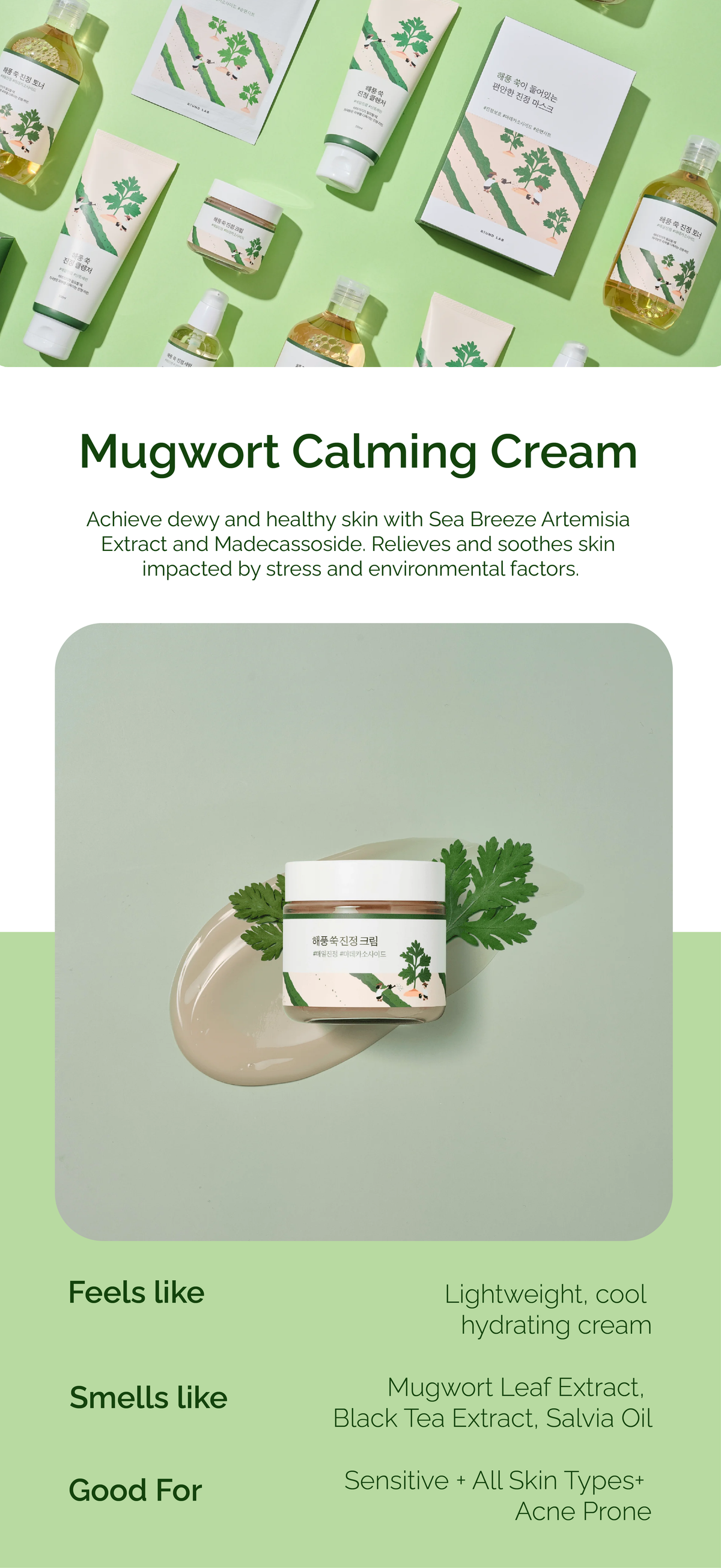 Round Lab Mugwort Calming Cream Round Lab