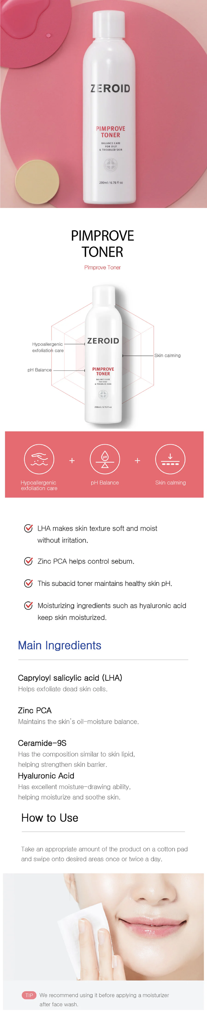 ZEROID Pimprove Toner ZEROID