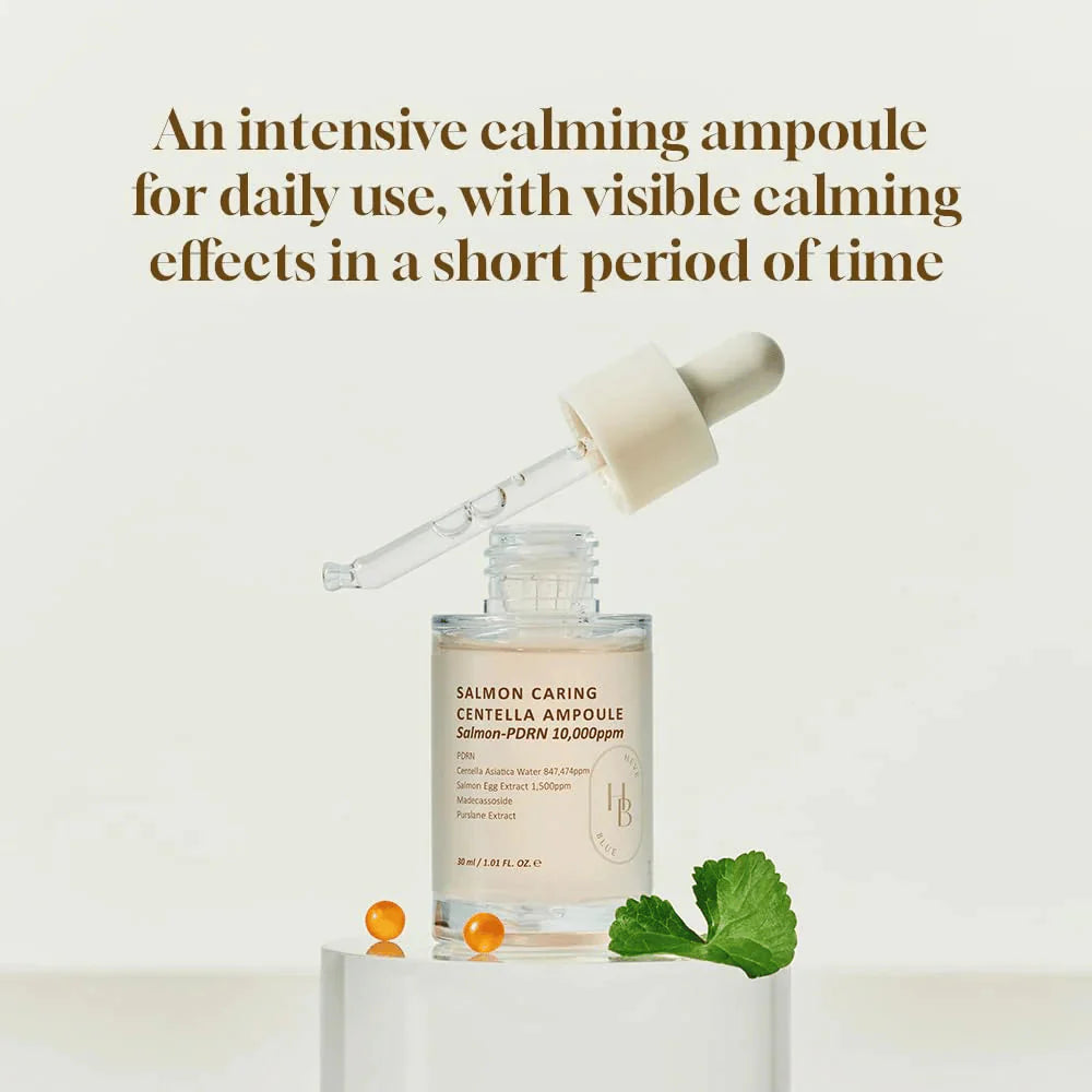 HEVEBLUE Salmon Caring Centella Ampoule HEVEBLUE