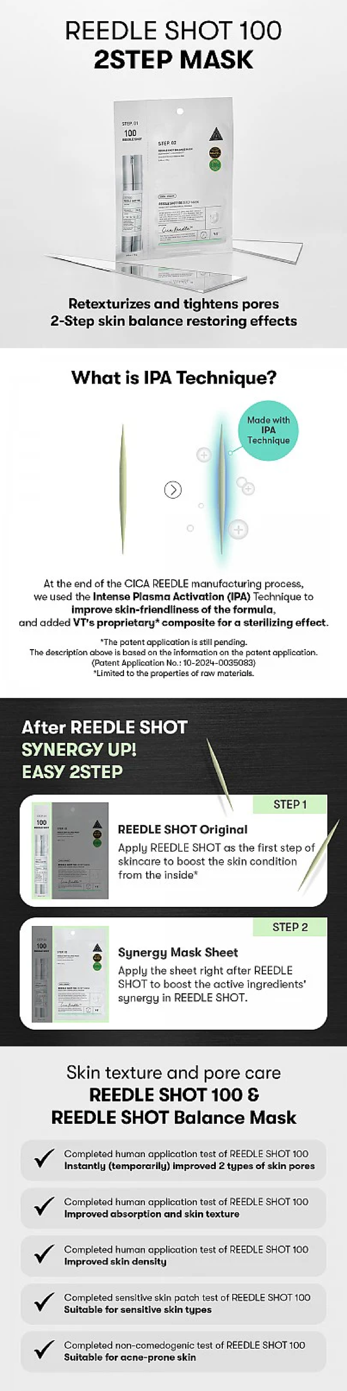 VT COSMETICS Reedle Shot 100 2-Step Mask VT COSMETICS