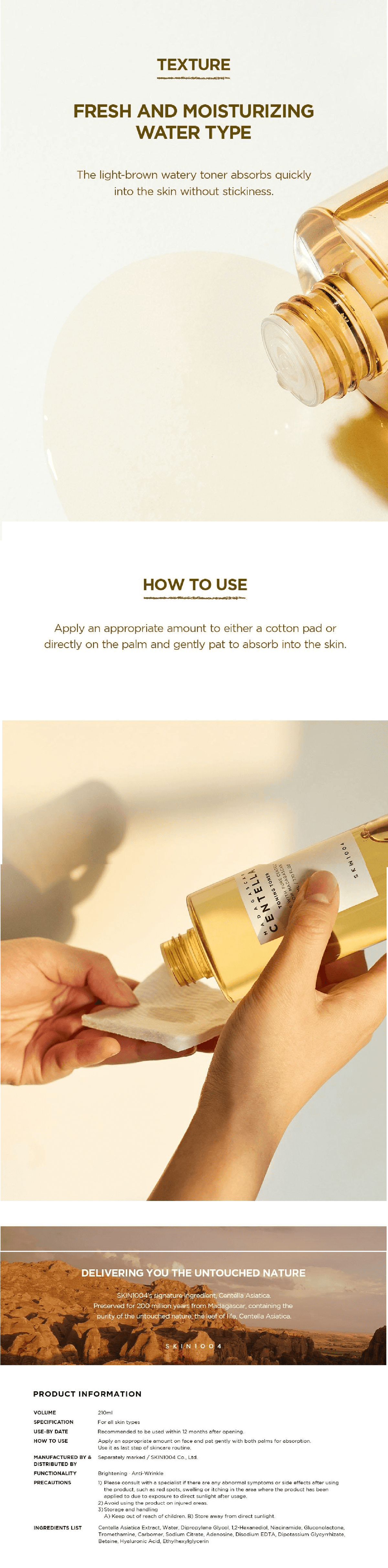 SKIN1004 Madagascar Centella Toning Toner SKIN1004