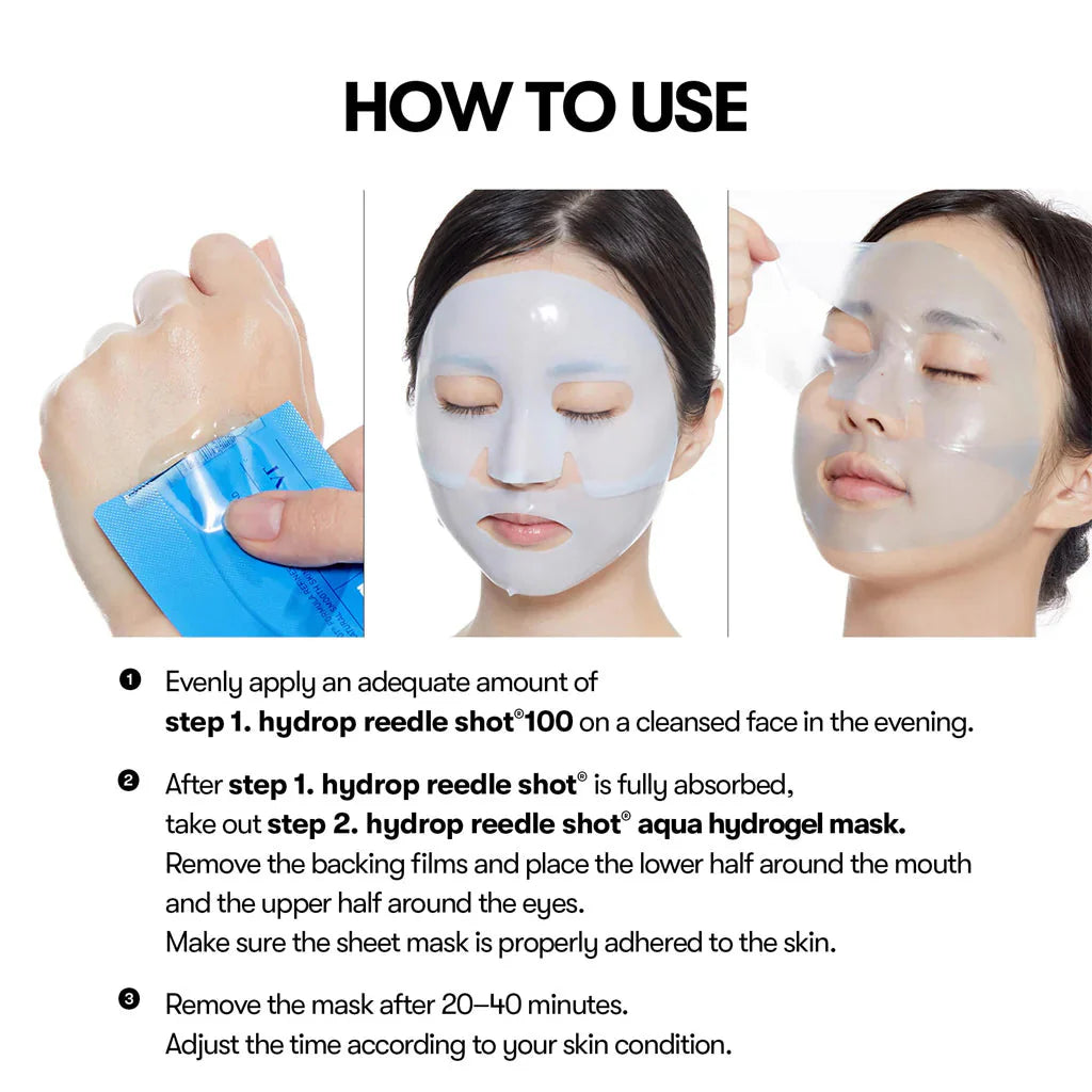 VT COSMETICS HYDROP REEDLE SHOT 100hL 2STEP HYDROGEL MASK VT COSMETICS