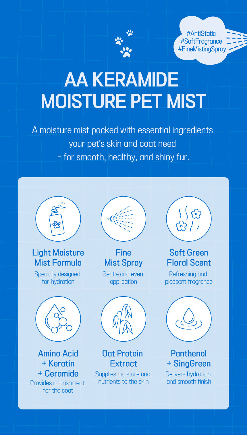 WeButlers AA KERAMIDE Moisture Pet Mist Webutler