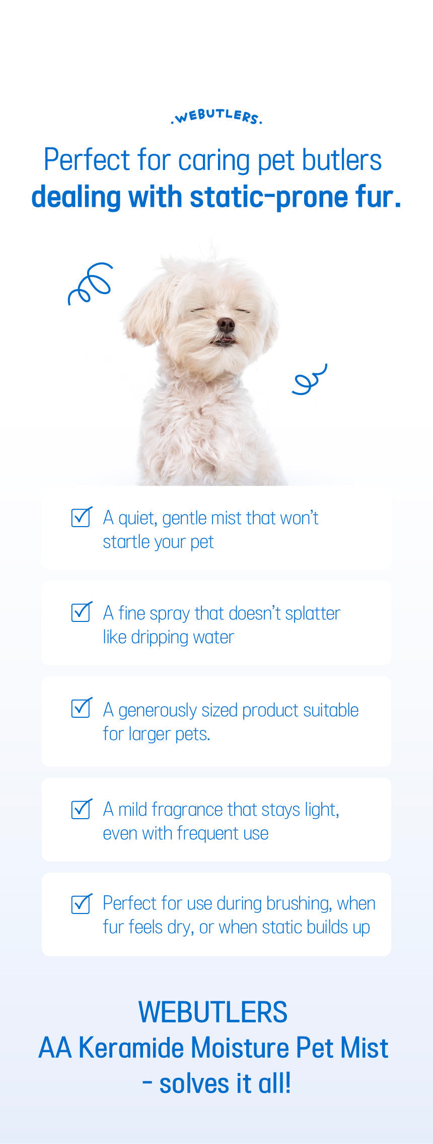WeButlers AA KERAMIDE Moisture Pet Mist Webutler