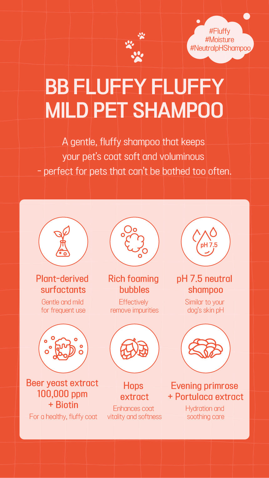 WeButlers BB Fluffy Fluffy Mild Pet Shampoo Webutler