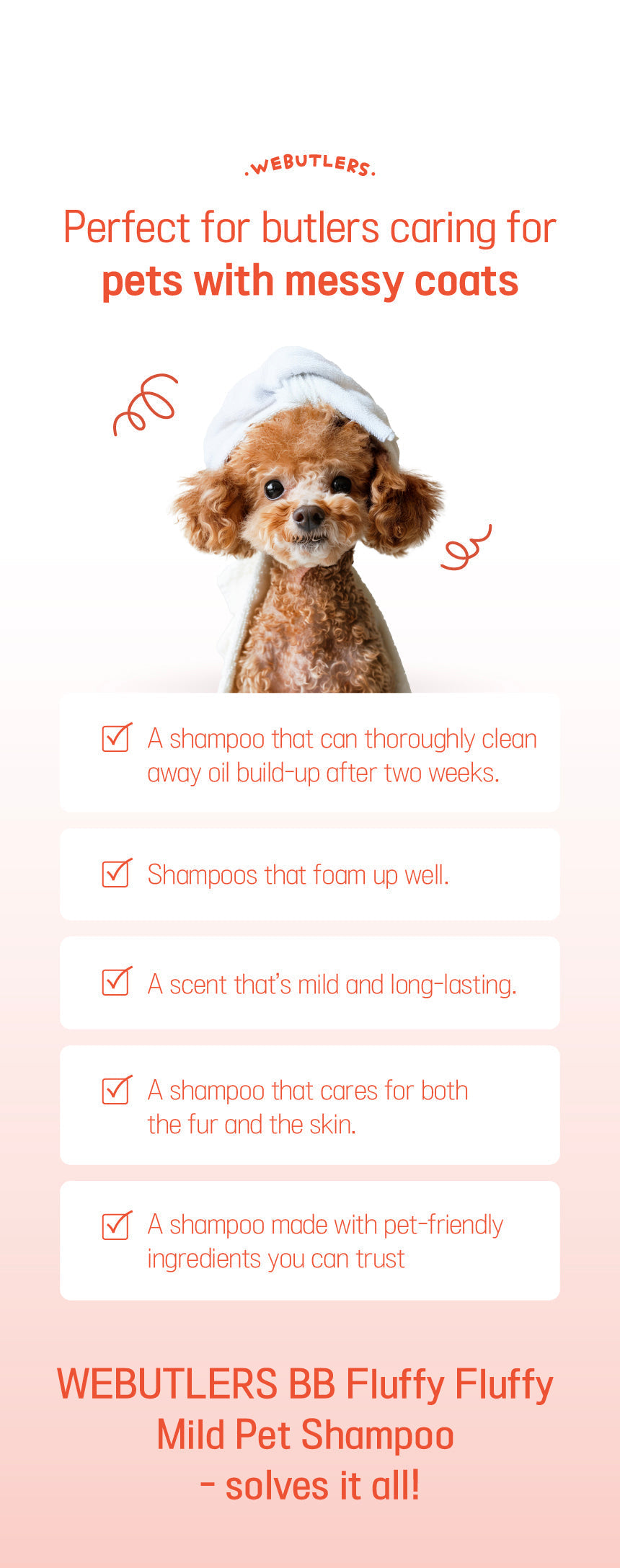 WeButlers BB Fluffy Fluffy Mild Pet Shampoo Webutler