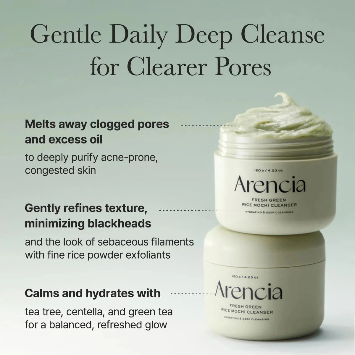 Arencia Fresh Green Rice Mochi Cleanser Arencia