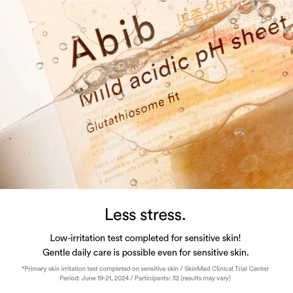 Abib Mild Acidic PH Sheet Mask Glutathiosome Fit Abib
